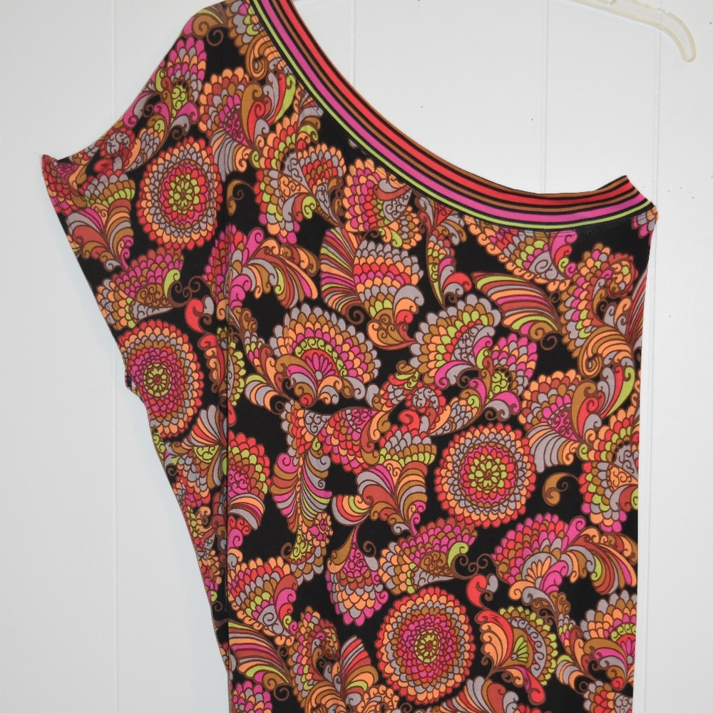 Trina Turk One Shoulder Print Dress/ Cover-up. Med